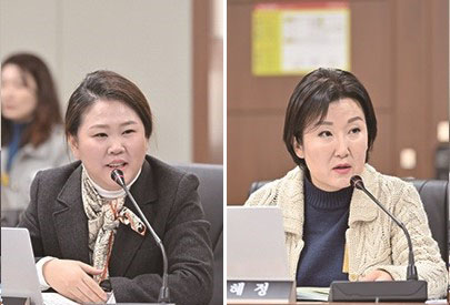 파주시의회는 소속 의원들이 발의한 각종 조례안을 원안대로 가결해 회기 중인 제249회 임시회 자치행정위원회에 회부했다. 사진 왼쪽부터 이진아, 이혜정 의원. (사진=중앙신문DB)