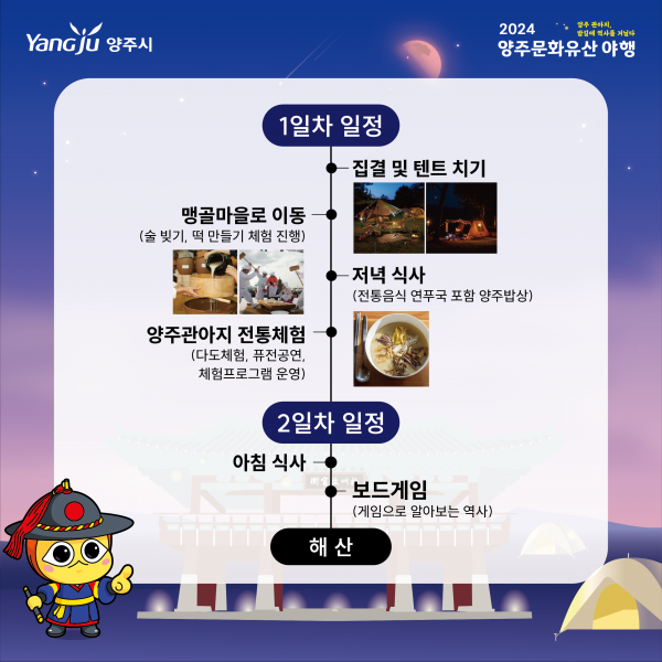 양주시, 양주목사의 초대ⵈ ‘2024 양주문화유산 야행’과 함께하는 관아 스테이 ‘참가자 모집’