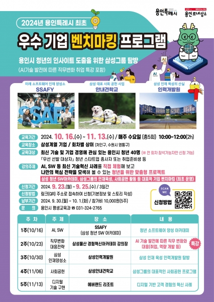 용인특례시, ‘더채움 아카데미’우수 기업 탐방할 청년 40명 모집