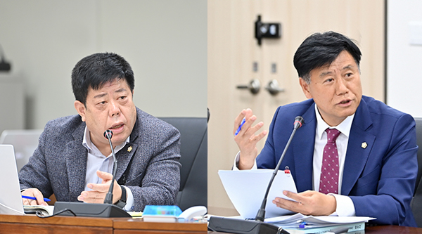 파주시의회는 소속 의원이 발의한 조례안을 해당 상임위에 회부해 심의·의결을 독려했다. 사진 왼쪽부터 국민의힘 오창식·이익선 의원. (사진=중앙신문DB)
