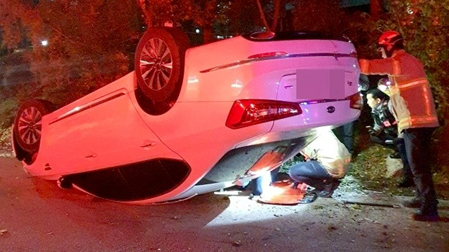 음주상태로 운전하다가 사고를 낸 60대 남성이 검거됐다.(사진제공=김포소방서)