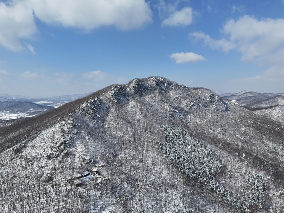 설날인 29일 오전 11시10분께 이천시 마장면 장암리에 위치한 도드람산에 이틀 동안 내린 눈이 쌓여 보기 드문 하얀 설산으로 변했다. (사진=송석원 기자)