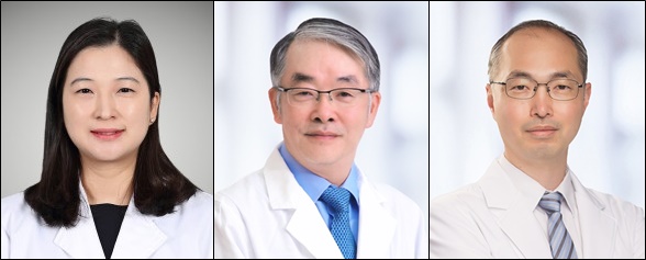 치핵 수술 후 통증을 완화하고 상처를 치유하는 데 온수 저수압으로 전자 비데를 사용하는 것이 좌욕만큼 효과적이란 연구 결과가 나왔다. 사진 왼쪽부터 의정부을지대학교병원 대장항문외과 권윤헤 교수, 서울대학교병원 대장항문외과 박규주 교수, 유승범 교수. (사진제공=의정부을지대학교병원)