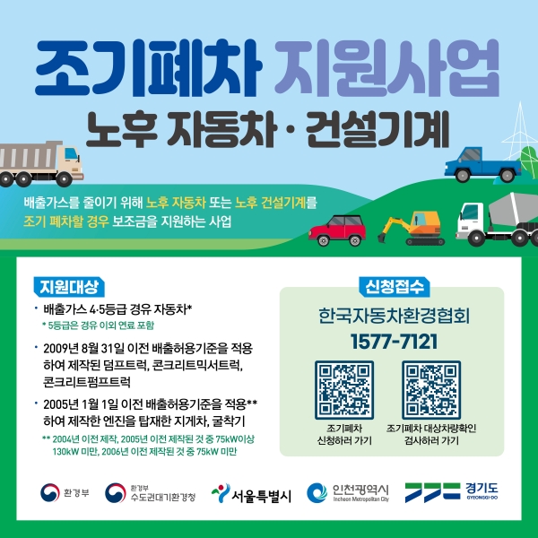 광명시, 노후자동차 조기폐차 비용 지원…3월 7일부터 신청
