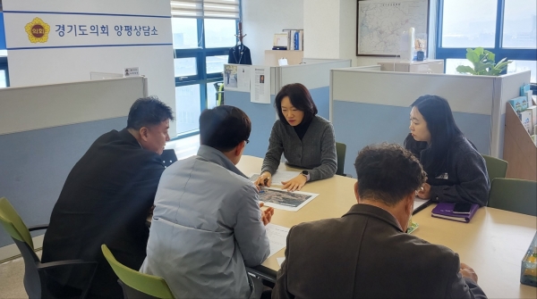 이혜원 의원, 용문면 산책로 조성 사업 정담회 진행