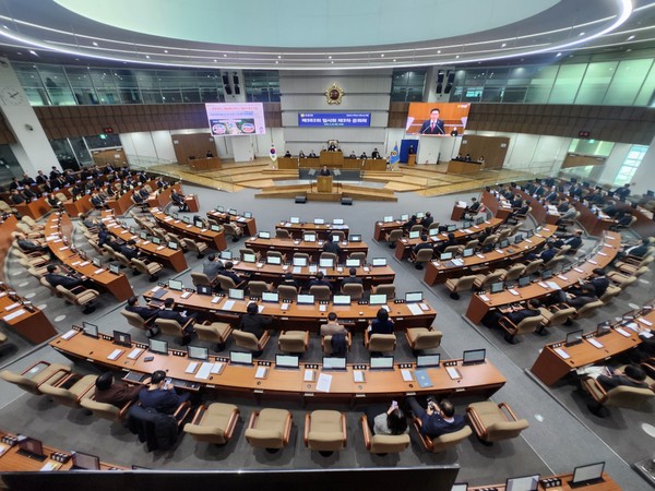 2월 20일 경기도의회에서 제382회 제3차 본회의 모습 (사진=순정우 기자)