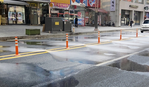 용인특례시, 재이용수 활용 도로 자동세척 시스템 시범 설치