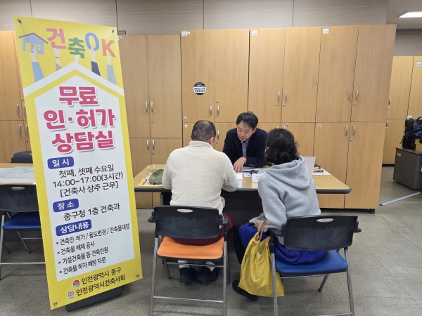 복잡한 건축 민원, 전문가와 상담하세요 인천 중구, 무료 상담실 가동