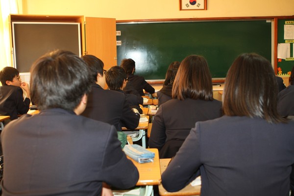 경기도의 한 중학교 교실 모습 (사진=순정우 기자)