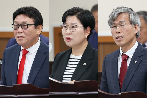 2일 열린 제284회 인천 동구의회 정례회 본회의에서 이영복 부의장, 오수연 의원, 최훈 의원은 의정자유발언을 통해 구정 전반의 개선과 구민 삶의 질 향상을 위한 구체적인 대안을 제시했다. (사진제공=동구의회)