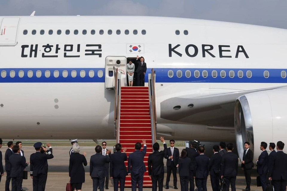 이재명 대통령이 16일 G7 정상회의 참석을 위해 1박3일 일정으로 캐나다로 출국했다. (사진=김병기 원내대표 페이스북)