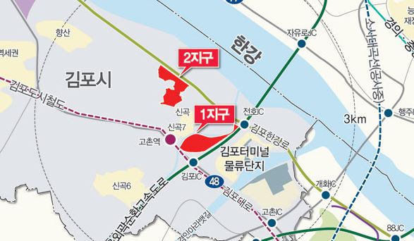 김포시가 민관공동도시개발사업으로 추진 중인 김포고촌지구 복합개발사업 위치도. (사진제공=김포시청)