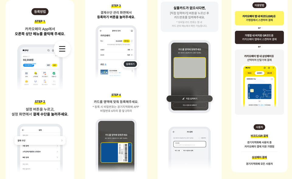 이제 삼성페이뿐만 아니라 카카오페이를 통해서도 경기지역화폐를 모바일로 간편하게 결제할 수 있게 됐다. (사진제공=경기도)
