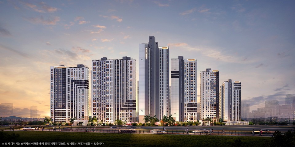 KCC건설이 김포 고촌읍 향산리 588-11번지 일원 한강시네폴리스 산업단지에 ‘오퍼스 한강 스위첸’을 공급하며 분양에 돌입했다. (사진제공=KCC건설)