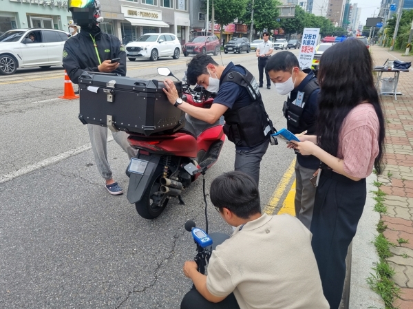 의정부시, 이륜자동차 합동단속 18건 적발