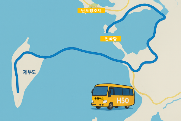 화성도시공사, 제부도 주말 관광객 위해 H50번 버스 특별 증차 운행