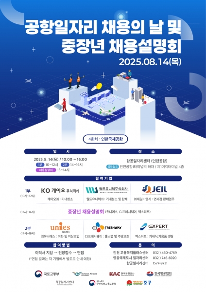 인천 중구, 6개 기업과 올해 네 번째 ‘공항 일자리 채용의 날’ 개최