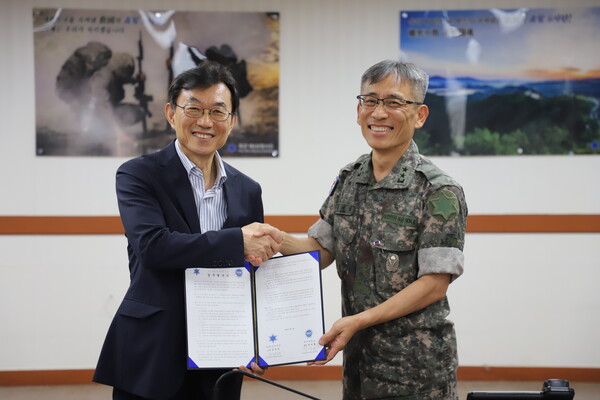 대진대학교가 국방 분야 전문인력 양성과 지역혁신을 위해 제6보병사단과 업무협약을 체결했다. (사진제공=대진대학교)