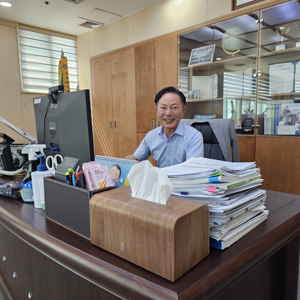 구리농수산물공사 김진수 사장. (사진=이건구 기자)
