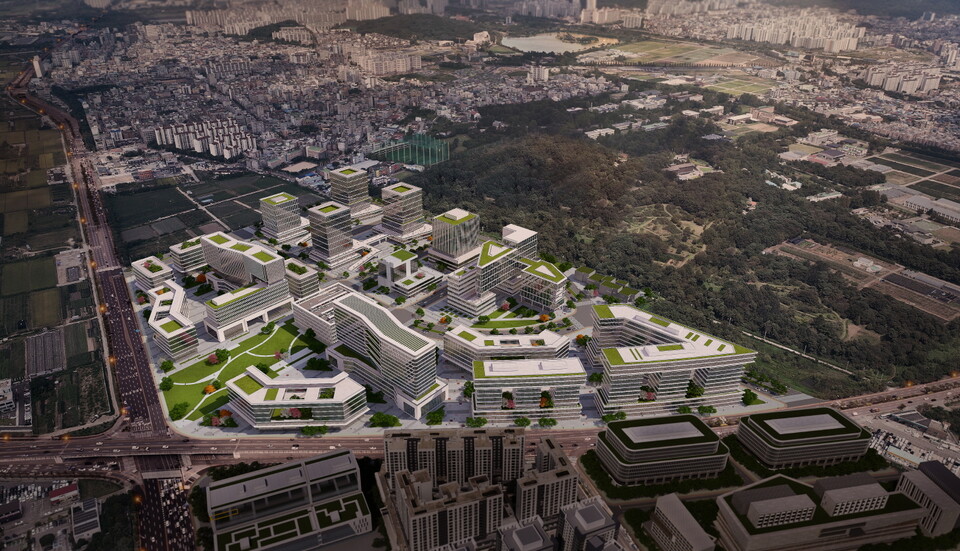 13년만에 본궤도에 오른 R&D 사이언스파크 조감도.  (사진제공=수원시)