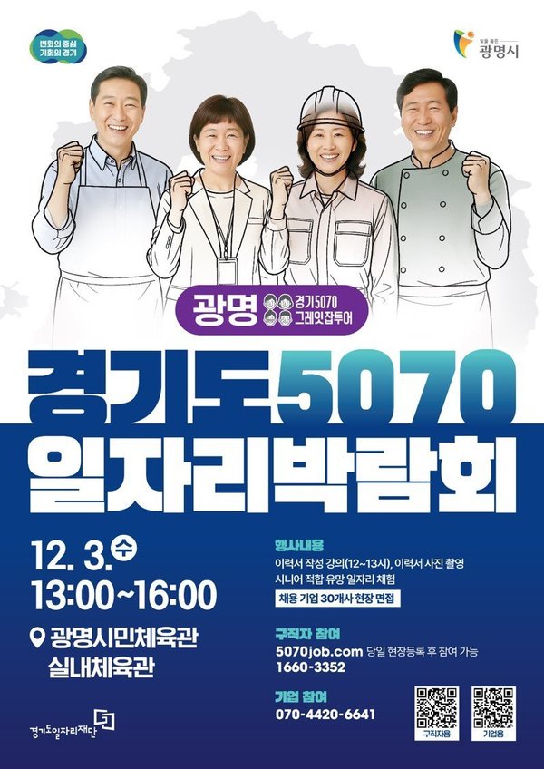 중장년 재취업 도울 경기도 일자리박람회 광명에서 열린다 (광명시 제공)