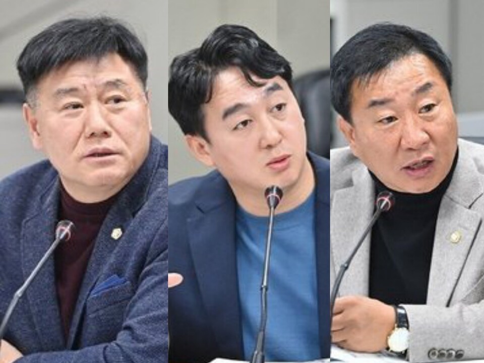 파주시의회가 아동·청소년 보호, 장애인 고용 촉진, 하수도 행정 개선 등 시민 생활과 직결된 3건의 조례안을 잇달아 심사해 상임위에서 가결했다. 이번 조례는 이익선·손성익·손형배 의원이 각각 대표 발의해 실질적 지원 확대와 취약계층 보호, 행정혁신을 목표로 한다. 사진은 가나다순. (사진제공=파주시의회)