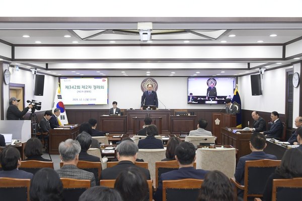 제342회 동두천시의회 제2차 정례회 개회 (동두천 제공)