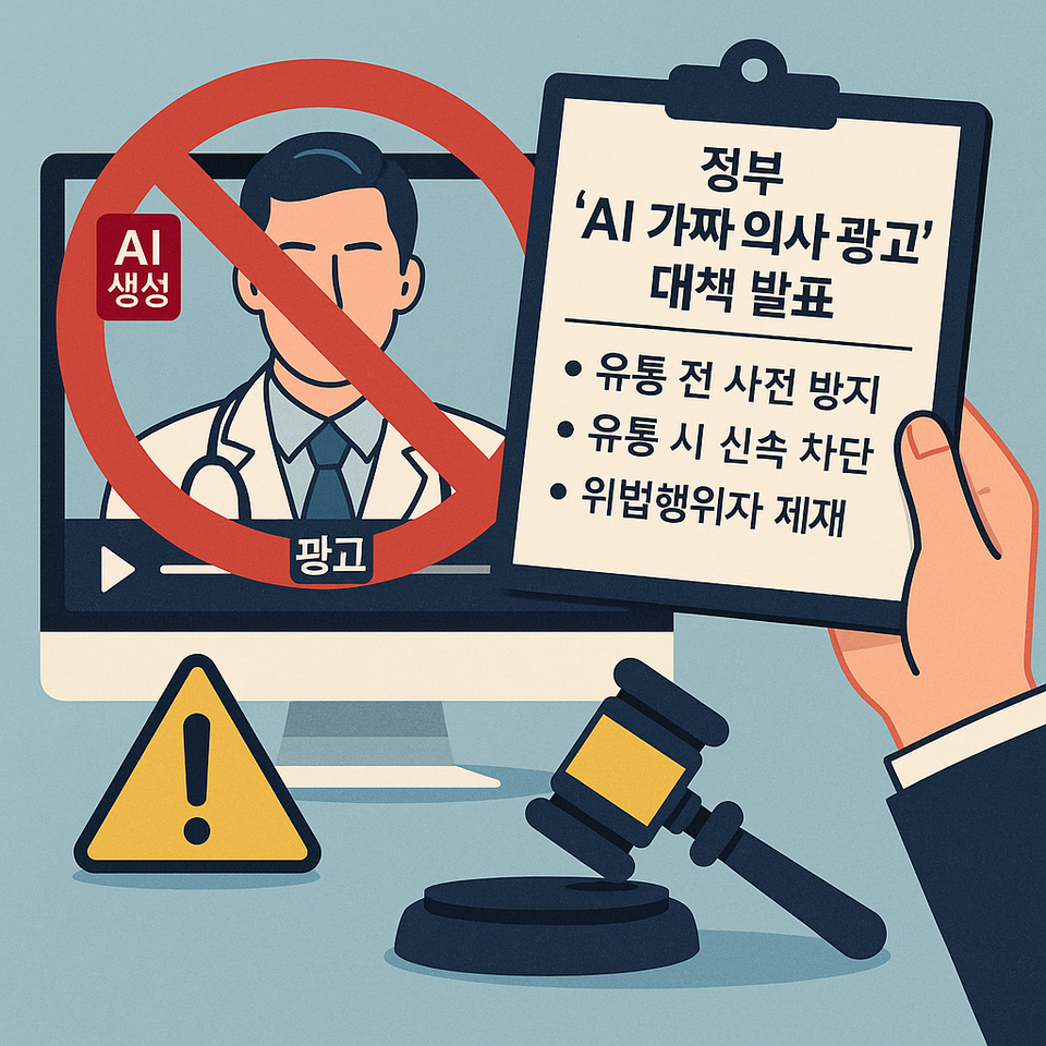 정부가 AI로 만든 가짜 전문가·유명인 딥페이크 등을 활용한 허위·과장 광고를 막기 위해 사전 방지부터 유통 단계 차단, 사후 제재까지 전 과정을 아우르는 종합 대책을 내놨다. 사진은 기사 이해를 돕기 위한 AI 생성 이미지.