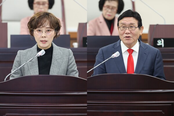 인천 동구의회가 19일 열린 제289회 제2차 정례회 제5차 본회의에서 장수진 의원과 이영복 의원이 의정자유발언을 통해 예산 운영과 구정 현안 전반에 대한 문제를 지적했다. (사진제공=동구의회)