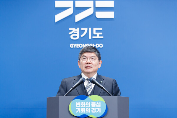22일 오전 경기도청 브리핑룸에서 차성수 기후환경에너지국장이 생활폐기물 직매립금지 관련 브리핑을 하고 있다. (사진제공=경기도)