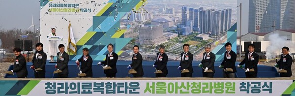 유정복 인천시장이 서울아산청라병원 착공 현장을 담은 사진과 함께 청라국제도시의 미래 구상을 직접 밝혔다. (사진=유정복 인천시장 페이스북)