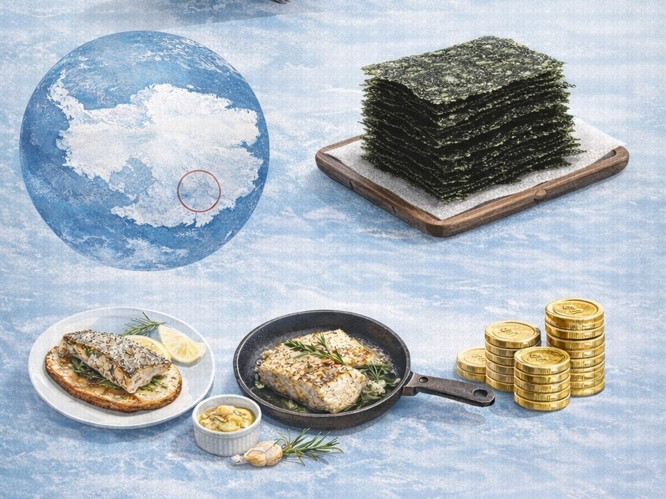 2025년 수산식품 수출액이 33억3000만 달러(잠정치)를 기록해 전년(30억3000만 달러) 대비 9.7% 증가하며 역대 최대 실적을 달성했다. (인포그래픽=김상현 기자)