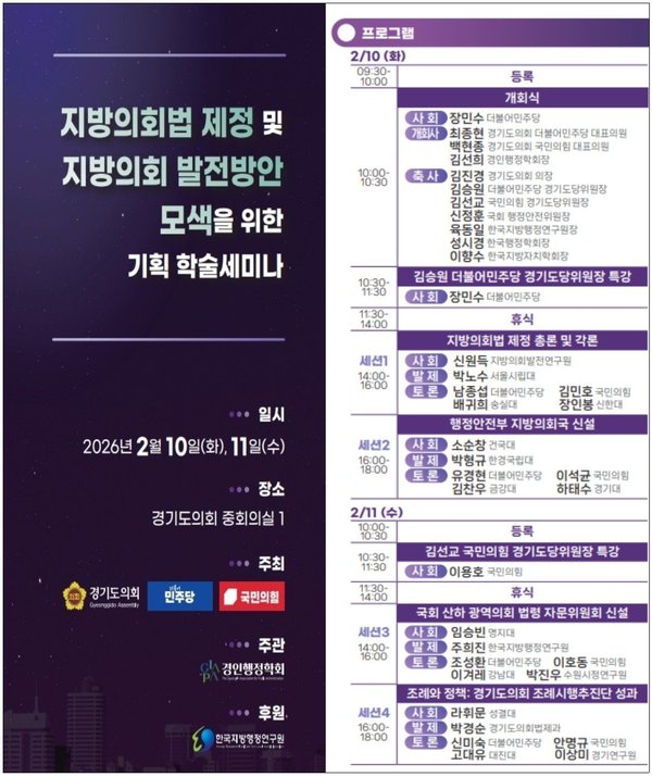 경기도의회 여야 교섭단체 지방의회법 제정 위해 머리 맞댄다 (경기도의회 제공)