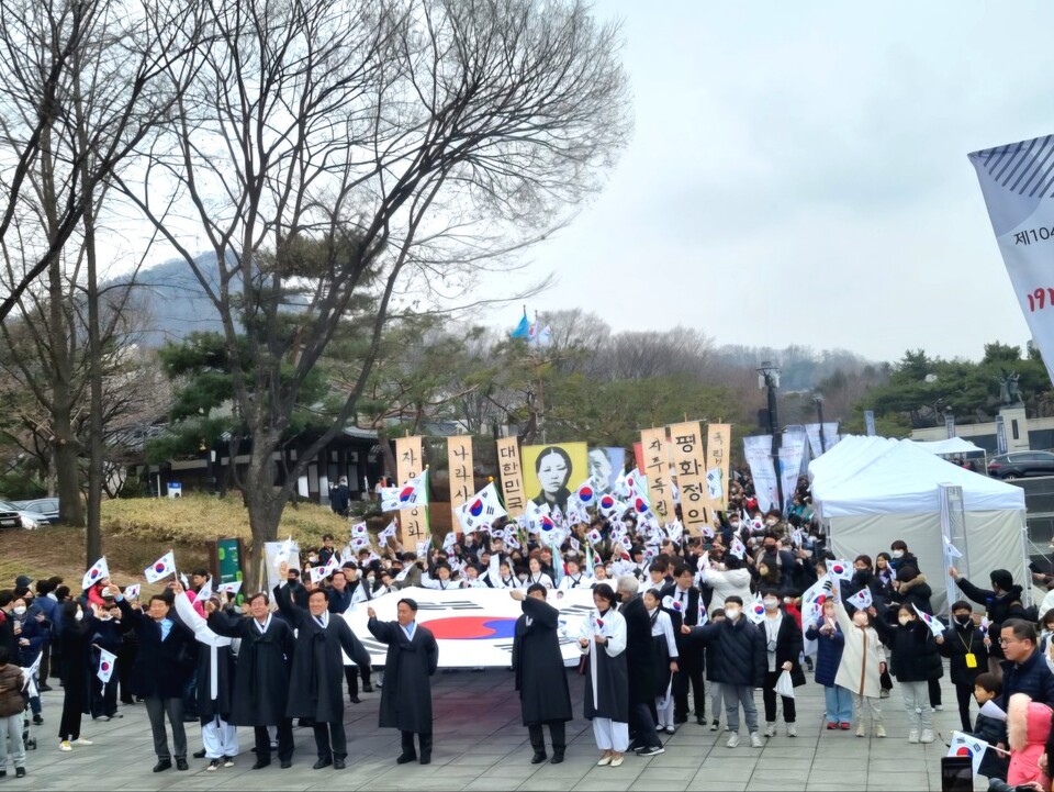 3.1운동 재현 모습. (사진제공=서대문형무소 역사관)