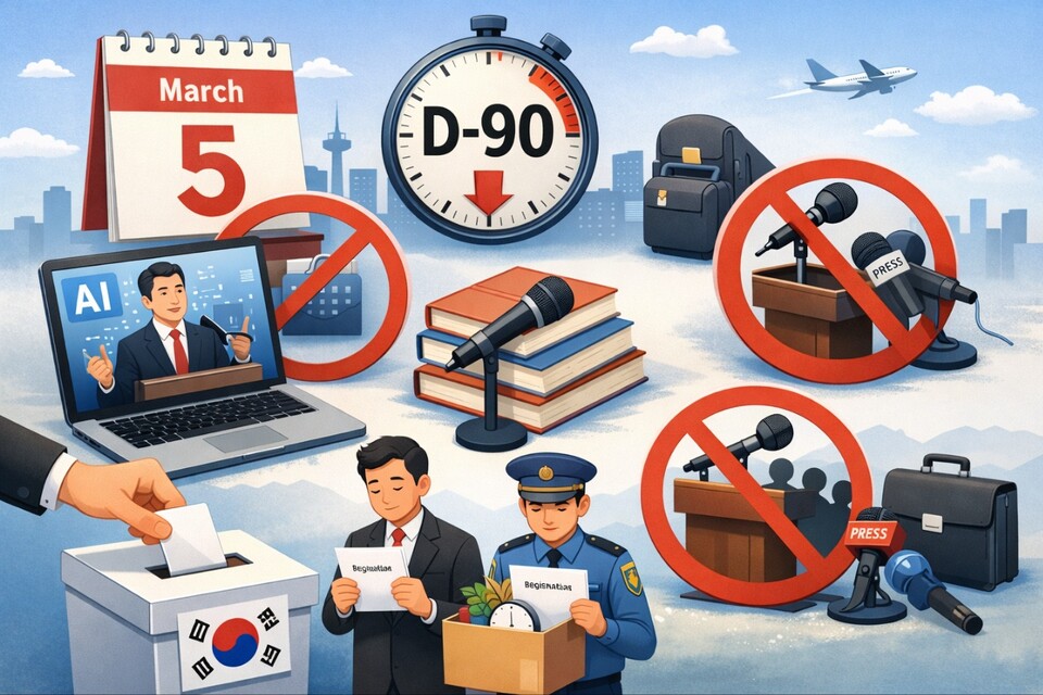 6월3일 실시되는 제9회 전국동시지방선거를 앞두고 선거일 전 90일인 오는 5일부터 각종 선거 관련 행위가 제한·금지된다.