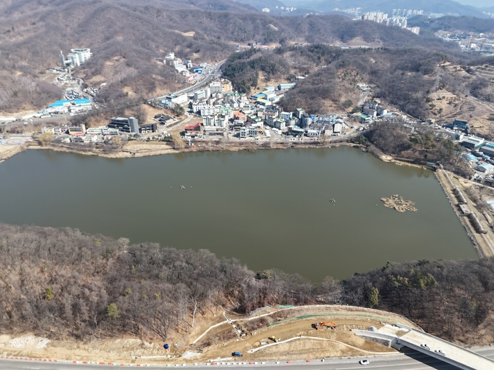 8일 오전 11시30분께 찾은 광주시 중대동에 자리한 중대물빛공원은 약 14년 전인 지난 2012년 8월 조성된 광주시 최초의 수변형 도시공원이다. (사진=김광섭 기자)