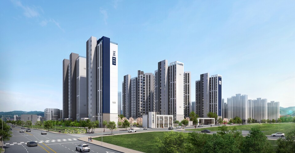 동문건설이 경기도 용인시 처인구 고림동 일원에 공급하는 ‘용인 고림 동문 디 이스트’의 견본주택을 10일 열고 본격적인 분양에 나선다. 사진은 투시도. (사진제공=동문건설)