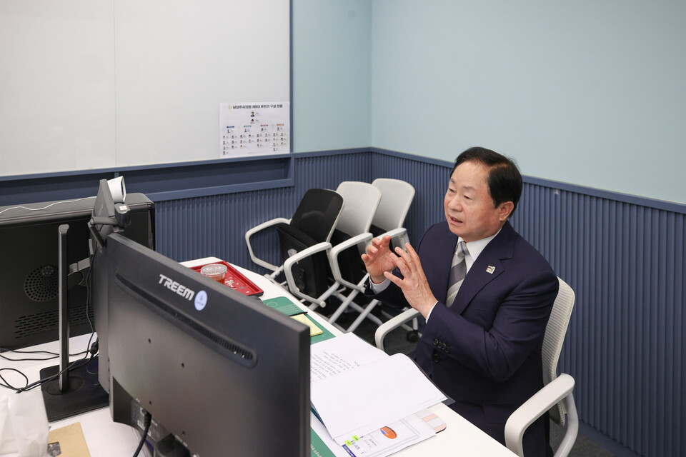 남양주시가 20일 시청 러닝N라운지에서 유니세프 한국위원회 주관 ‘아동친화도시 인증을 위한 대면심의’를 진행했다. (사진제공=남양주시)