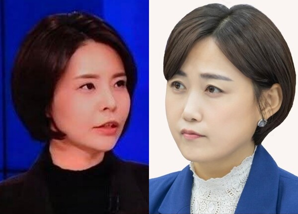 지방선거를 앞두고 외교·안보 이슈를 둘러싼 여야 공방이 이어지고 있다. 더불어민주당은 국민의힘이 외교 문제를 선거에 활용하고 있다고 비판했고, 국민의힘은 이재명 정부의 외교 대응이 결과로 평가받아야 한다며 맞섰다. 사진은 백승아 더불어민주당 원내대변인과 함인경 국민의힘 대변인. (사진=백승아, 함인경 대변인 페이스북)