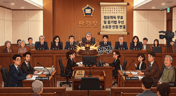 ‘점유취득시효’ 제도를 악용한 사건을 형상화한 일러스트. /제작=Gemini
