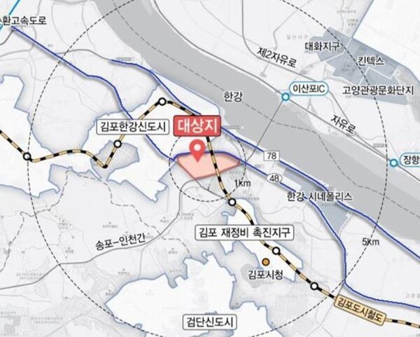 김포 걸포4지구 도시개발사업 위치. 
