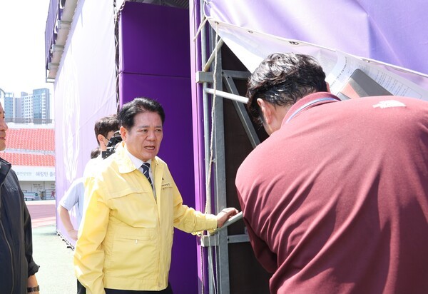 최대호 안양시장이 단 한건의 안전사고도 없게 하겠다고 18일 밝혔다. /사진제공=안양시
