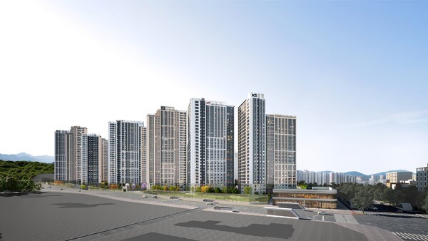 인천시 부평구 산곡동 산곡6 주택재개발정비사업으로 공급되는 '산곡역자이힐스테이트&하늘채' 조감도. @ GS건설 컨소시엄 제공