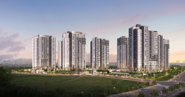 경기도 화성시 만세구 하길리 ‘향남역 그로브 스위첸’ 공동주택 조감도. ⓒ KCC건설 제공