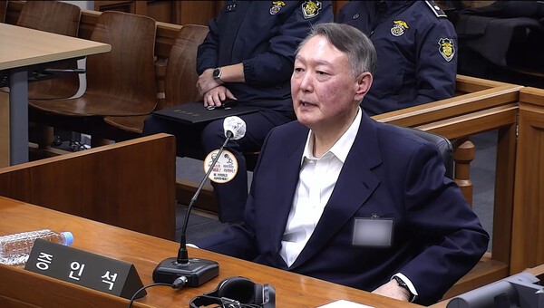 법정 출석한 윤석열 전 대통령@연합뉴스
