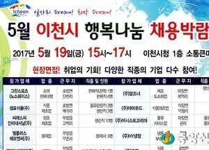 오는 19일 이천 채용박람회 개최