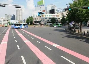 인천시 ‘교차로 사고 예방’ 노면색깔 유도선 설치