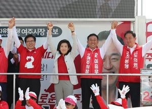 나경원·주광덕 의원, 이충우 여주시장 후보 지원사격