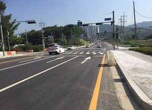 용인시, 등기소앞~선봉사간 도로 확장 준공