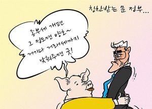 [김진호 만평]칭찬받는 문 정부...